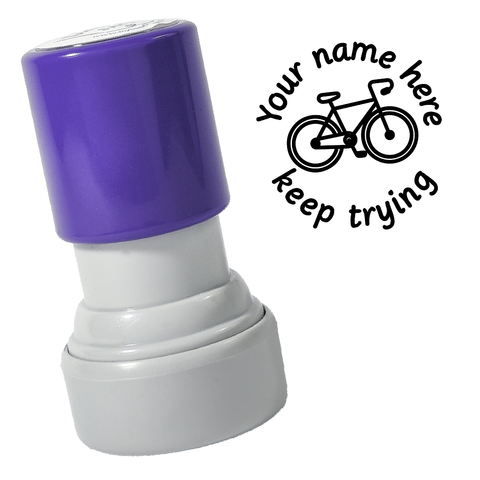 Bicycle Keep Trying Stamp