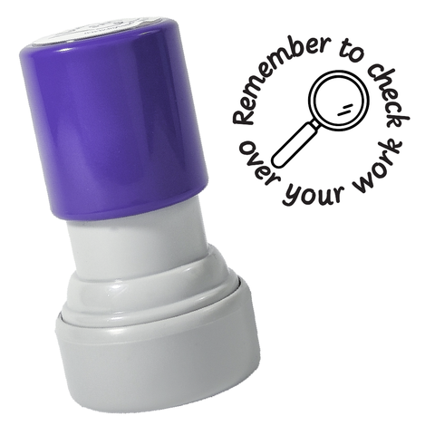 Check Over Your Work Stamp