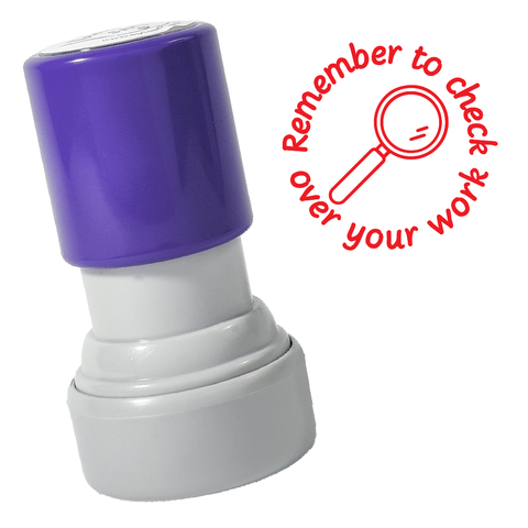 Check Over Your Work Stamp